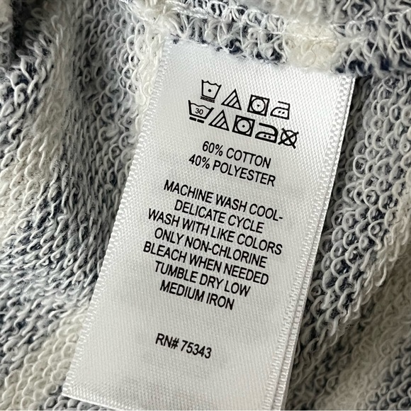 Kenji Terry Cloth Blue Striped Casual Knit Pull On Nautical Button Prep Skirt XL - Picture 4 of 6